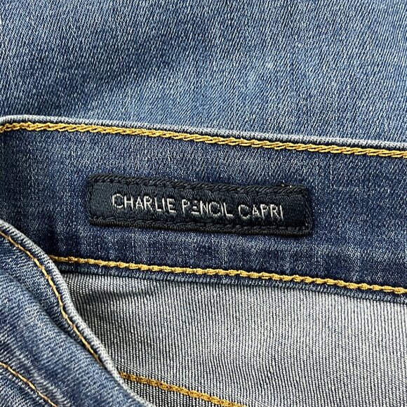 Lucky Brand Charlie Pencil Carpi Blue Jeans Size 6/28 Medium Wash Mid Rise Crop - Picture 5 of 16